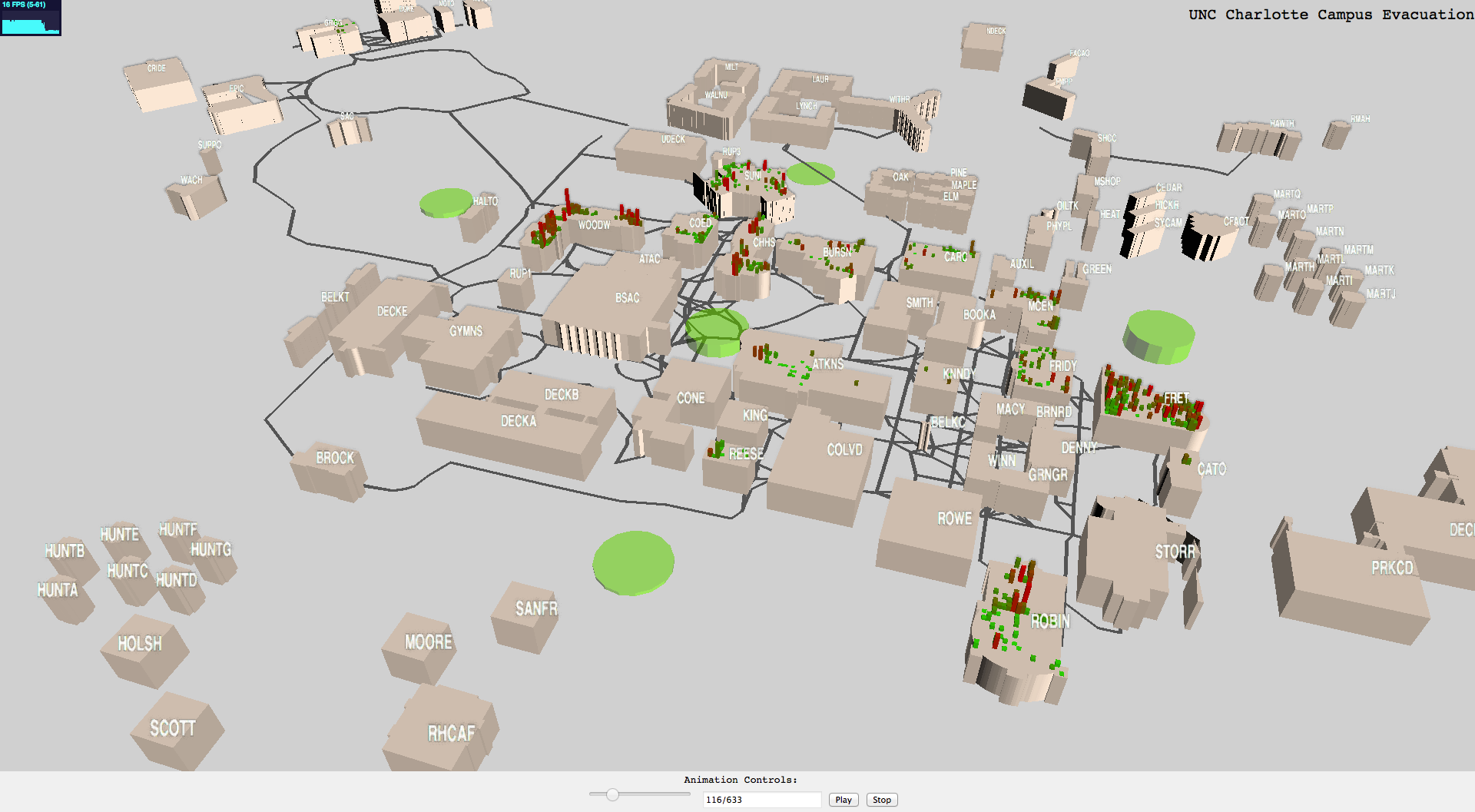 UNC Charlotte Campus Evaluation Simulation Sequence